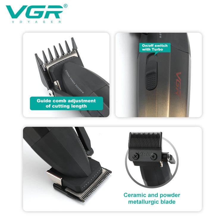 ماشین اصلاح VGR V_003 با تیغه سرامیکی و ضد زنگ